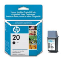 cartucho negro de inyeccin de tinta HP 20 (28 ml) (C6614DE#251)